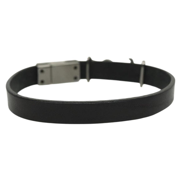 SAINT LAURENT Cassandra Bracelet metal Black Auth yk19459