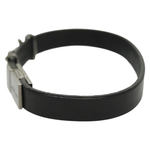 SAINT LAURENT Cassandra Bracelet metal Black Auth yk19459