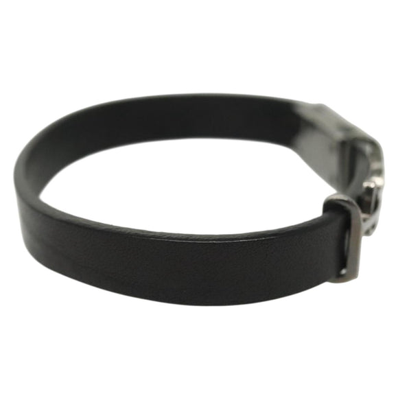 SAINT LAURENT Cassandra Bracelet metal Black Auth yk19459
