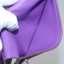 HERMES Bean Soufflé Wallet Shave Purple Auth yk19464V-19