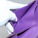 HERMES Bean Soufflé Wallet Shave Purple Auth yk19464V-21