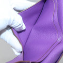 HERMES Bean Soufflé Wallet Shave Purple Auth yk19464V-11