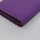 HERMES Bean Soufflé Wallet Shave Purple Auth yk19464V-14