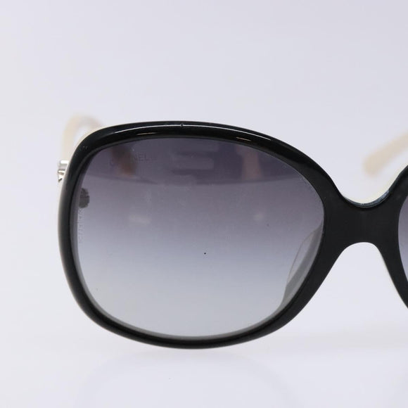 CHANEL Sunglasses plastic White CC Auth yk19466