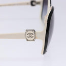 CHANEL Sunglasses plastic White CC Auth yk19466-8