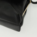 Salvatore Ferragamo Shoulder Bag Leather Black Gold Auth yk19470-15