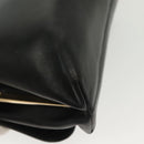 Salvatore Ferragamo Shoulder Bag Leather Black Gold Auth yk19470-16