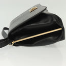 Salvatore Ferragamo Shoulder Bag Leather Black Gold Auth yk19470-5