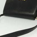 Salvatore Ferragamo Shoulder Bag Leather Black Gold Auth yk19470-7