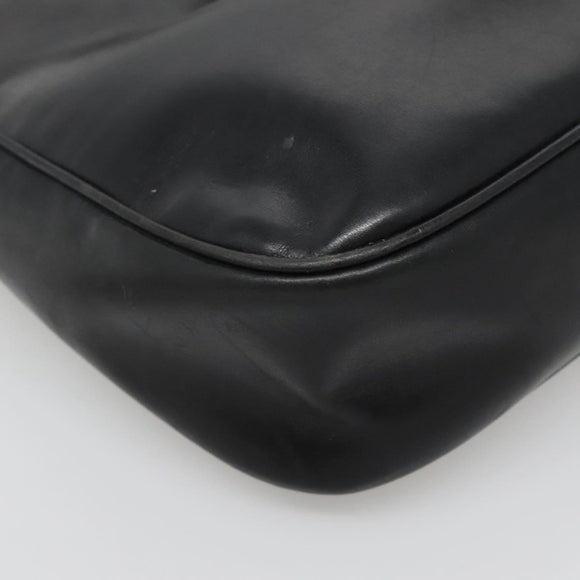 GUCCI Web Sherry Line Shoulder Bag Leather Black Red Green Auth yk19474