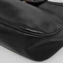 GUCCI Web Sherry Line Shoulder Bag Leather Black Red Green Auth yk19474-8