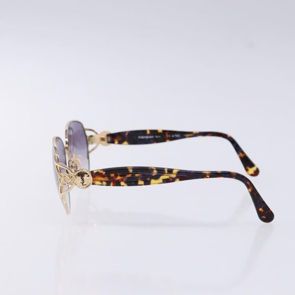 SAINT LAURENT Sunglasses plastic Brown Auth yk19477