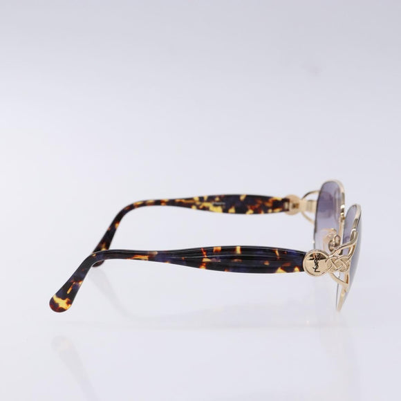 SAINT LAURENT Sunglasses plastic Brown Auth yk19477