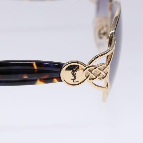 SAINT LAURENT Sunglasses plastic Brown Auth yk19477