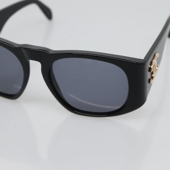 CHANEL Sunglasses plastic Black CC Auth yk19480