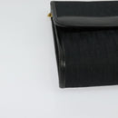 Christian Dior Trotter Canvas Chain Shoulder Bag Black Gold Auth yk19482-9