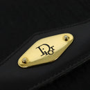 Christian Dior Trotter Canvas Chain Shoulder Bag Black Gold Auth yk19482-17