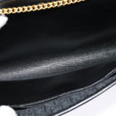Christian Dior Trotter Canvas Chain Shoulder Bag Black Gold Auth yk19482-11