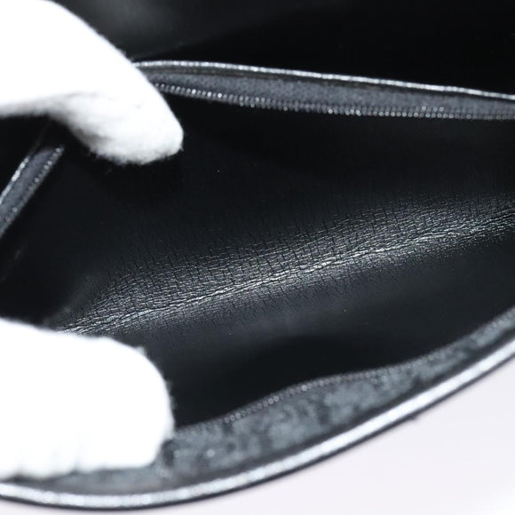 Christian Dior Trotter Canvas Chain Shoulder Bag Black Gold Auth yk19482