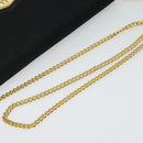 Christian Dior Trotter Canvas Chain Shoulder Bag Black Gold Auth yk19482-7