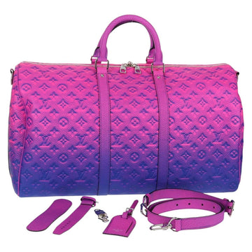 LOUIS VUITTON Taurillon Illusion Keepall Bandouliere 50 Bag M59713 Auth yk19483SM
