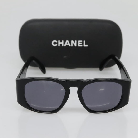 CHANEL Sunglasses plastic Black CC Auth yk19492