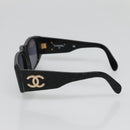 CHANEL Sunglasses plastic Black CC Auth yk19492-5