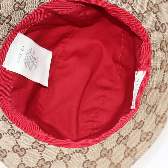 GUCCI GG Canvas Web Sherry Line Hat M Beige Red Green 411790 Auth yk19494