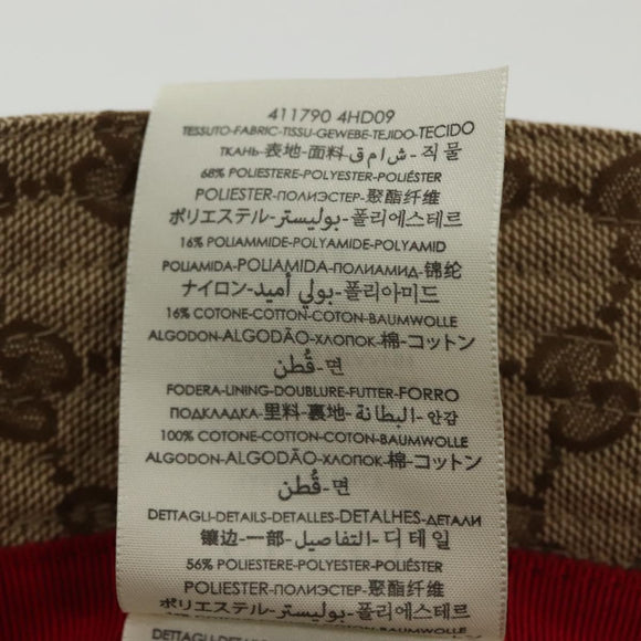 GUCCI GG Canvas Web Sherry Line Hat M Beige Red Green 411790 Auth yk19494