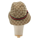 GUCCI GG Canvas Web Sherry Line Hat M Beige Red Green 411790 Auth yk19494-3