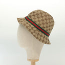 GUCCI GG Canvas Web Sherry Line Hat M Beige Red Green 411790 Auth yk19494-4