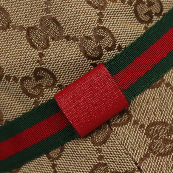 GUCCI GG Canvas Web Sherry Line Hat M Beige Red Green 411790 Auth yk19494