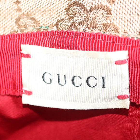 GUCCI GG Canvas Web Sherry Line Hat M Beige Red Green 411790 Auth yk19494