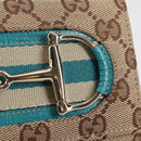 GUCCI Horsebit GG Canvas Wallet Beige Gold 138029 Auth yk19499V-18