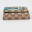 GUCCI Horsebit GG Canvas Wallet Beige Gold 138029 Auth yk19499V-6