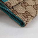 GUCCI Horsebit GG Canvas Wallet Beige Gold 138029 Auth yk19499V-14