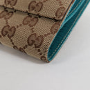 GUCCI Horsebit GG Canvas Wallet Beige Gold 138029 Auth yk19499V-15