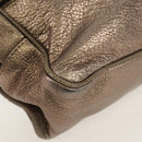 LOEWE Anagram Mya Shoulder Bag Leather Champagne Gold Gold Auth yk19500V-15