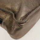 LOEWE Anagram Mya Shoulder Bag Leather Champagne Gold Gold Auth yk19500V-17