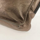 LOEWE Anagram Mya Shoulder Bag Leather Champagne Gold Gold Auth yk19500V-18