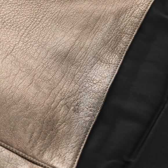 LOEWE Anagram Mya Shoulder Bag Leather Champagne Gold Gold Auth yk19500V