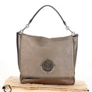 LOEWE Anagram Mya Shoulder Bag Leather Champagne Gold Gold Auth yk19500V-12