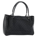 GUCCI GG Canvas Tote Bag Black Silver 115015 Auth yk19501-1