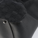 GUCCI GG Canvas Tote Bag Black Silver 115015 Auth yk19501-9