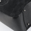 GUCCI GG Canvas Tote Bag Black Silver 115015 Auth yk19501-14