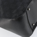 GUCCI GG Canvas Tote Bag Black Silver 115015 Auth yk19501-16