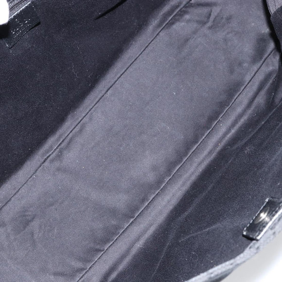 GUCCI GG Canvas Tote Bag Black Silver 115015 Auth yk19501