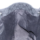 GUCCI GG Canvas Tote Bag Black Silver 115015 Auth yk19501-17