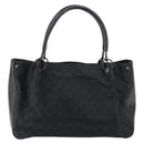 GUCCI GG Canvas Tote Bag Black Silver 115015 Auth yk19501-13