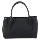GUCCI GG Canvas Tote Bag Black Silver 115015 Auth yk19501-2